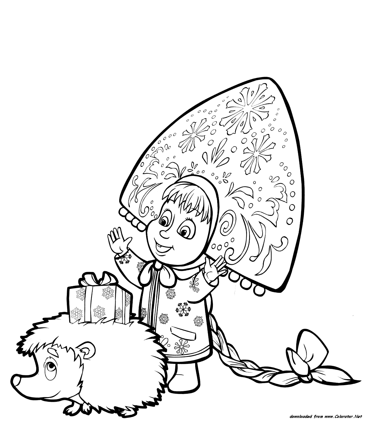 Детские раскраски Маша и медведь. Раскраски для девочек. Маша и медведь.