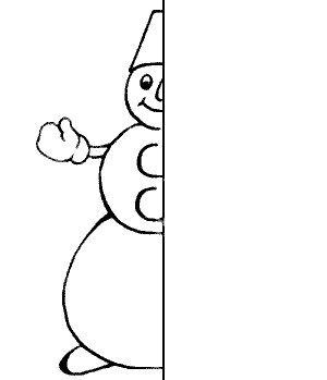 Необходимо дорисовать половину. Обучающая раскраска для детей. Половинка.