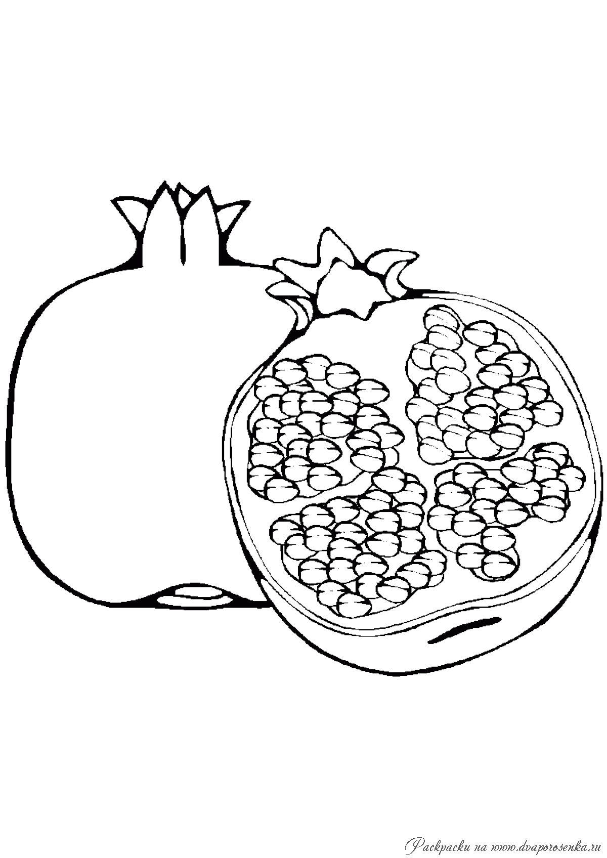 раскраски для детей фрукты. Раскраски для детского сада.    