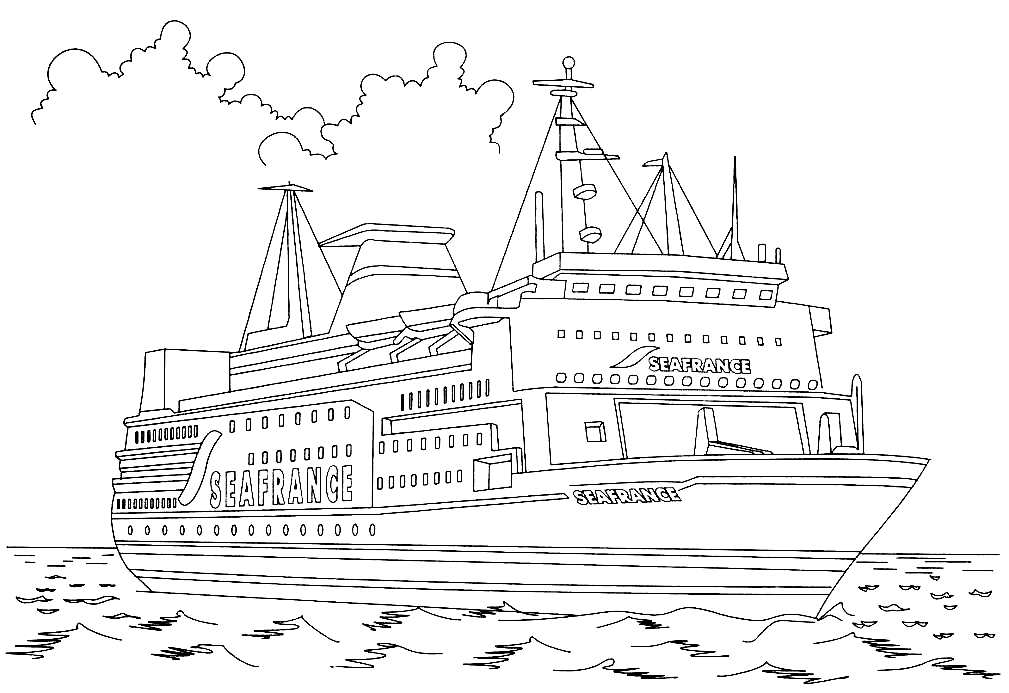 Раскраски для мальчиков. Раскрась корабли. Кораблики. Море. 