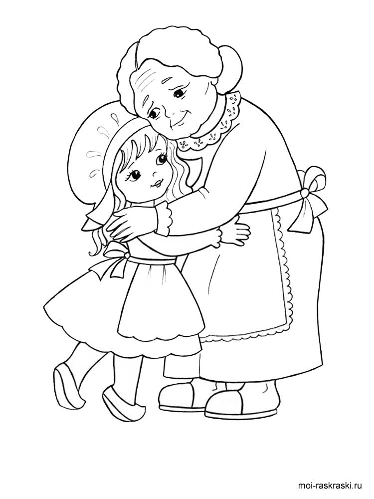 Раскраска Красная Шапочка для девочек. Раскрась всех героев 