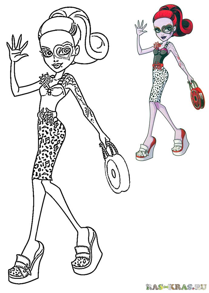 Раскраски для девочек Монстр Хай. Раскрась красивых Монстр Хай.