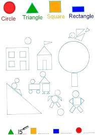 Раскраски составленные из геометрических фигур