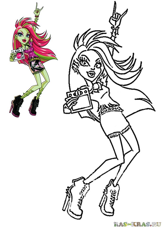 Раскраски для девочек Монстр Хай. Раскрась красивых Монстр Хай.