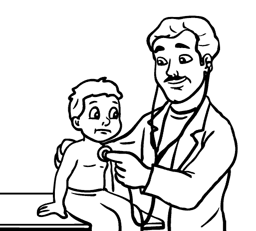 Раскраска для детей про врачей. День медика. Врачи          