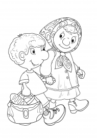 Обучающие раскраски хорошие манеры. Уступать место старшим.  