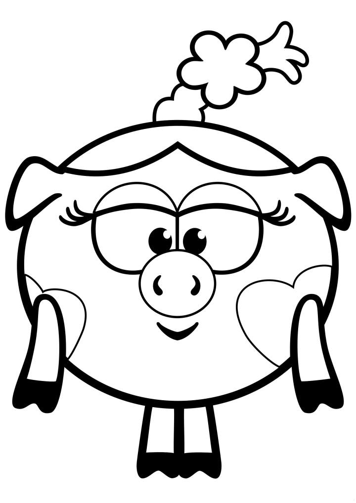 Раскраски для девочек смешарики.                            