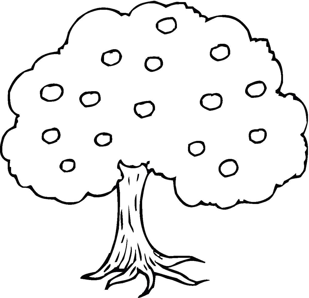 Дерево раскраска для детей