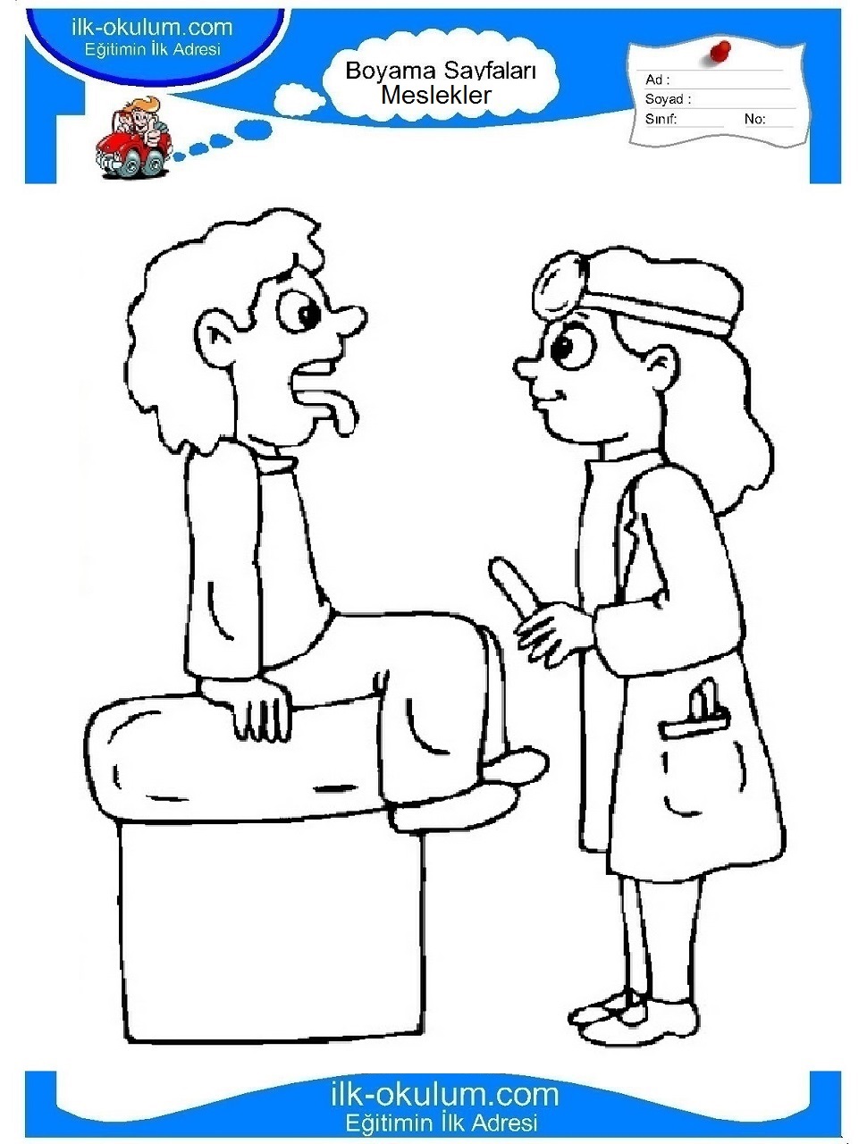 Раскраска для детей про врачей. День медика. Врачи          