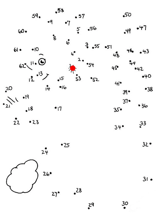 Обучающие раскраски соедини по точкам. Необходимо соединить по точкам цифры.
