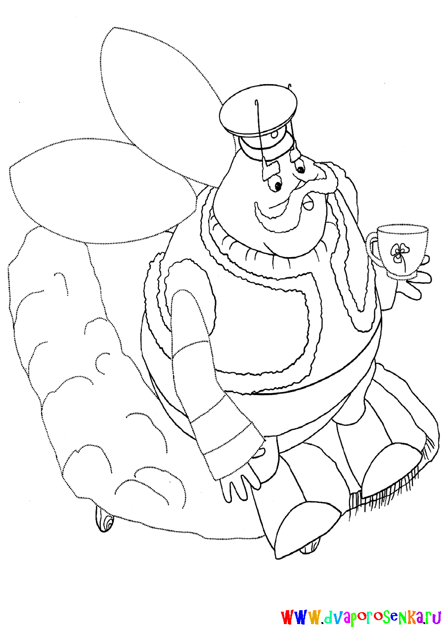 Раскраска для детей лунтик и его лучшие друзья              