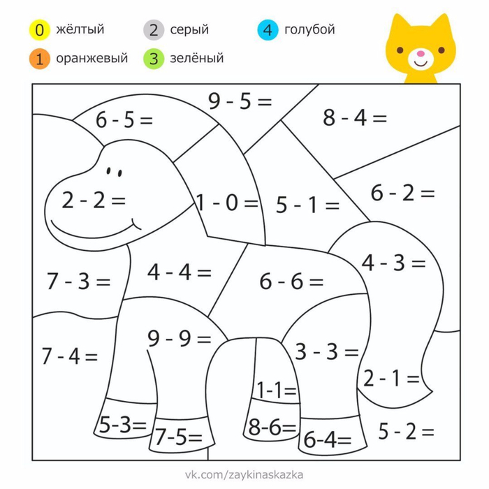 Математические раскраски для решения примеров, задач, неравенств.