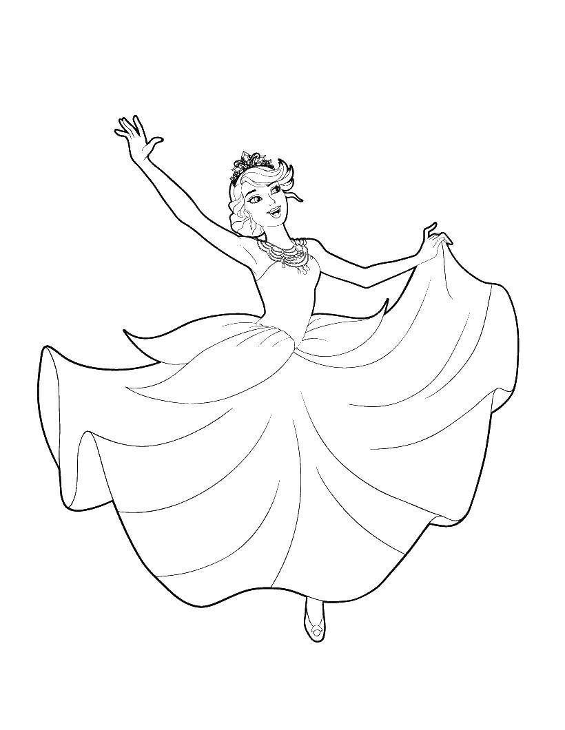 Раскраски для девочек балерины. Тансовщицы. Танец балерин.  