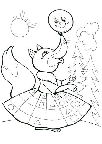 Раскраски из сказки колобок