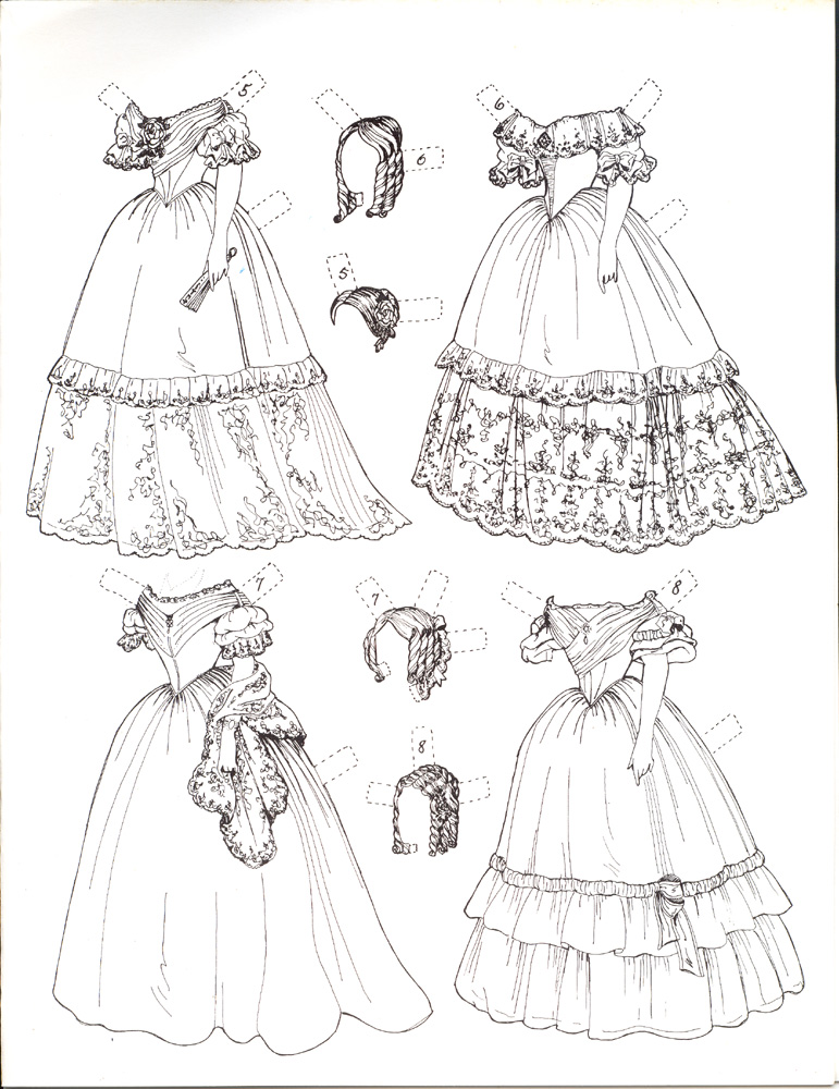 Вырежи одежду раскрась и одень куклу