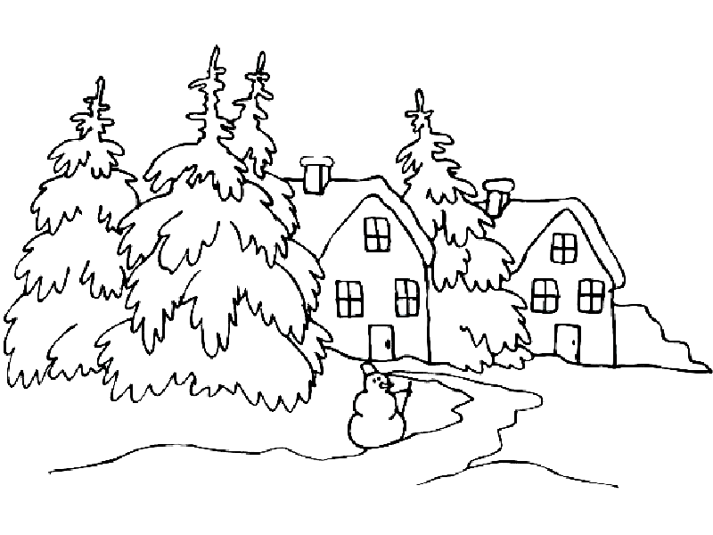 Обучающие раскраски на тему зима у нас в лесу. Картинки зимы.