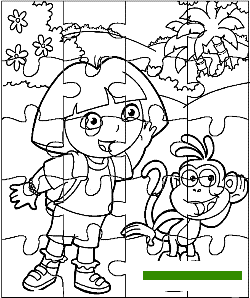 Найди и раскрась разрезанные картинки. Раскраски пазлы.     