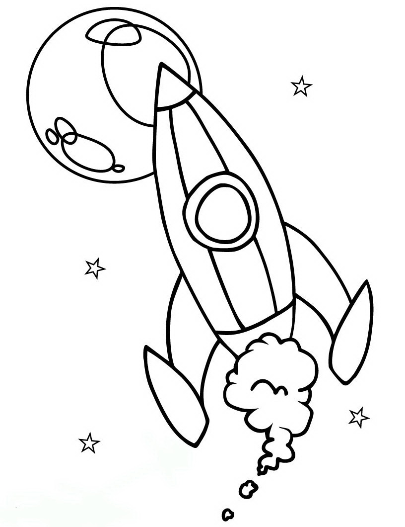 Раскраски про космос для мальчиков. Летим в космос. Звезды. 