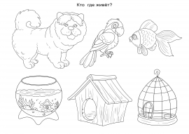 Раскрась и расскажи где живут животные. Обучающая раскраска .
