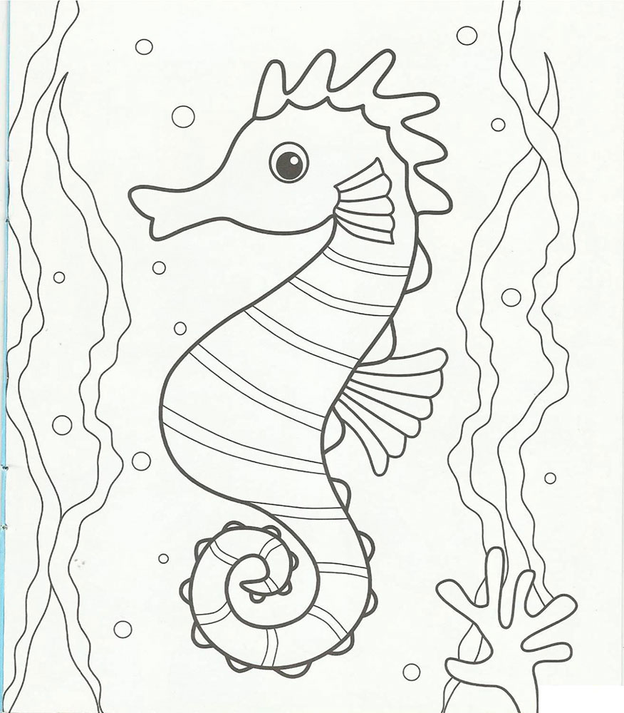 Раскраски для детей морские обитатели. Обитатели воды.       