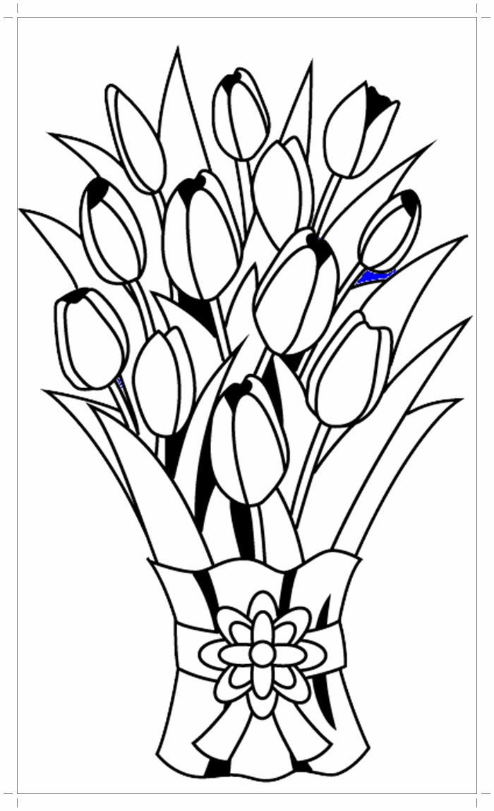 Раскраска для детей изучаем цветы. Раскрашиваем красивые цветы.