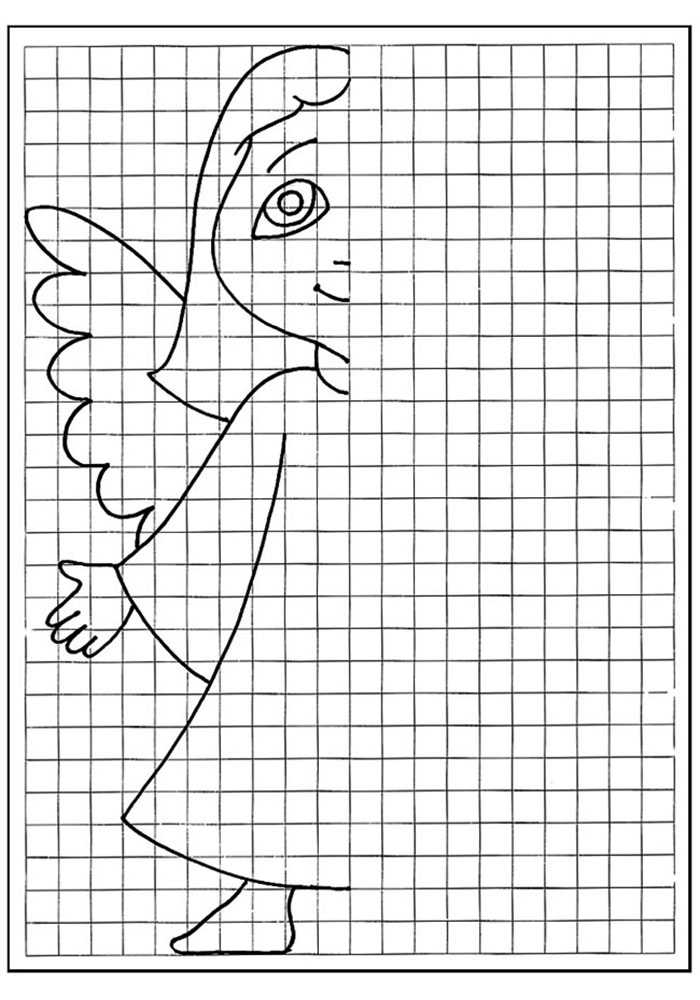 в категории представлены раскраски рисуем по клеточкам для детей.