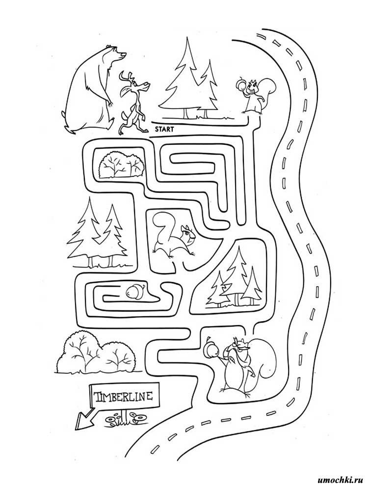 Раскраски для детей. Обучающие раскраски для детей. Лабиринты. 