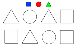 Раскраски составленные из геометрических фигур