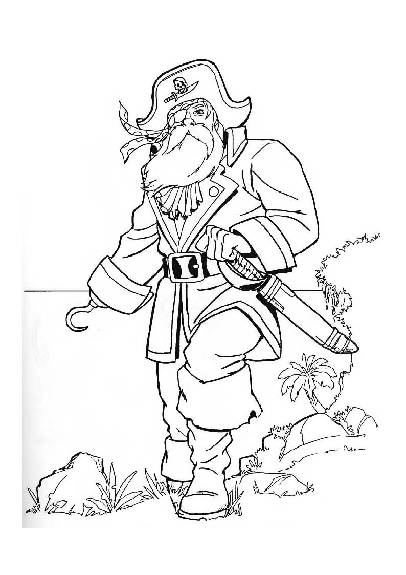 Раскраски про пиратов. Пираты Карибского моря. Пираты на море.