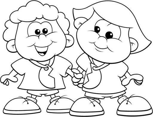Обучающие раскраски для детей. Раскраски про дружбу для детей.
