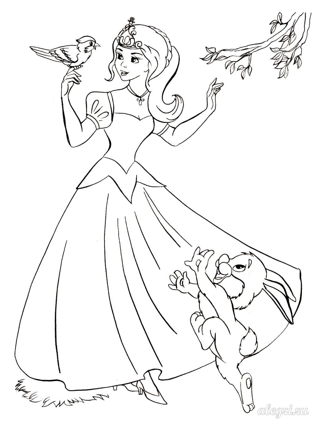 Раскраски про принцесс для девочек. Раскрась бальные платья.