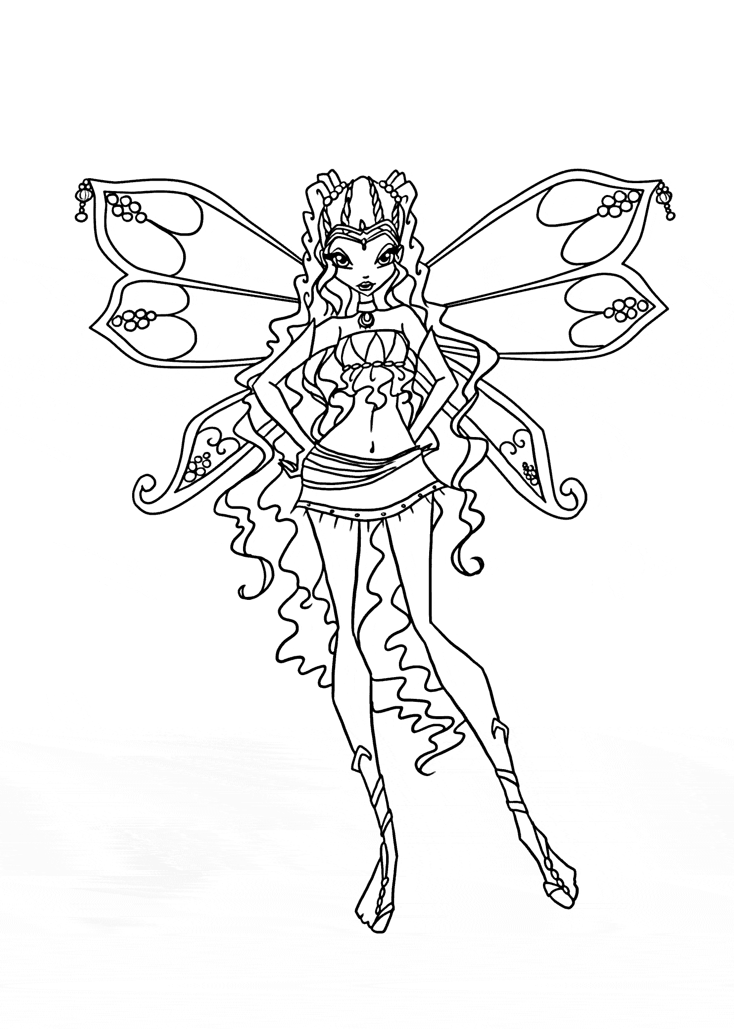 Раскрасик для девочек про фей. Феи Винкс. Раскрась каждую фею.