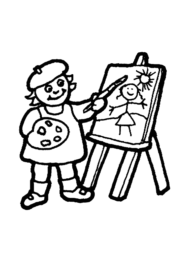 Картинки раскраски по профессиям для детей