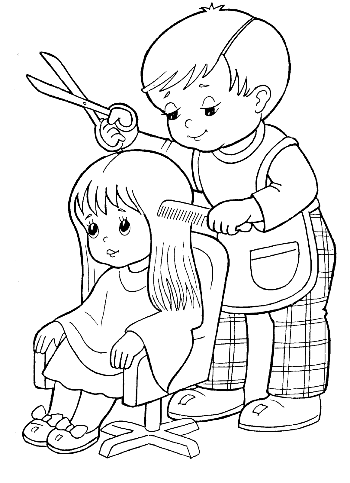 Раскрась профессии. Детские раскраски про профессии.Раскраски.