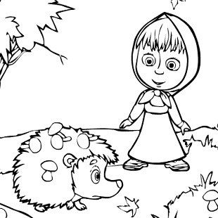 Детские раскраски Маша и медведь. Раскраски для девочек. Маша и медведь.
