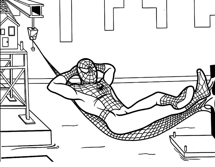 Раскраски про человека паука. Человек паук - супергерой.     