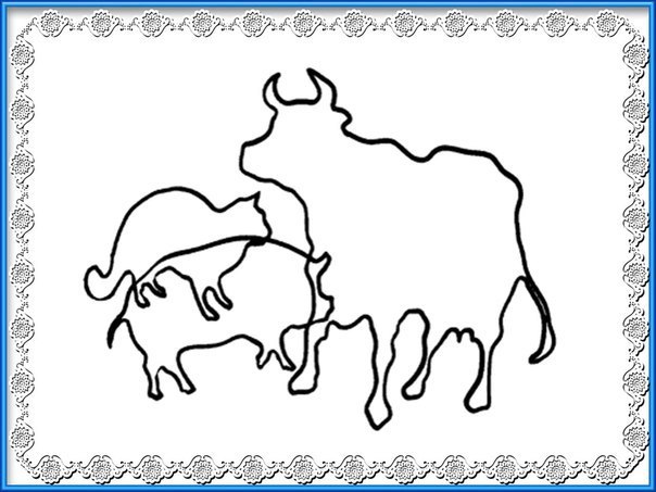 Обучающая раскраска для детей под названием Кто спрятался на картинке?