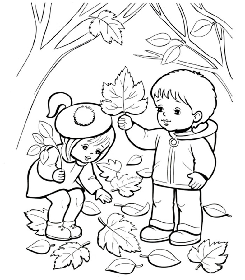 Раскраски времена года для детей и самых маленьких малышей. 