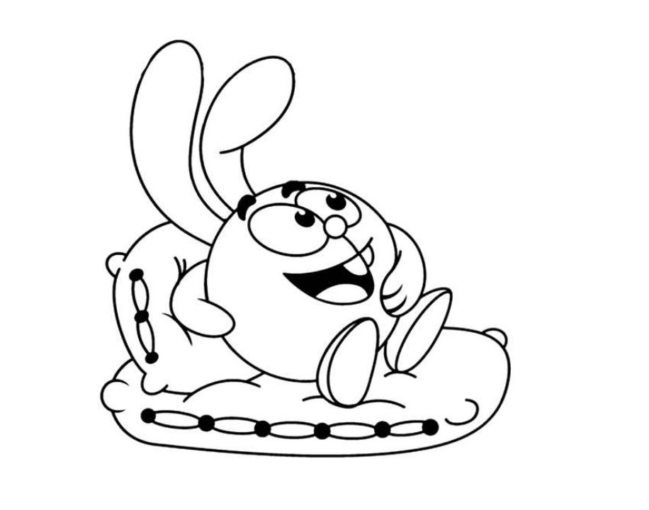 Раскраски для девочек смешарики.                            