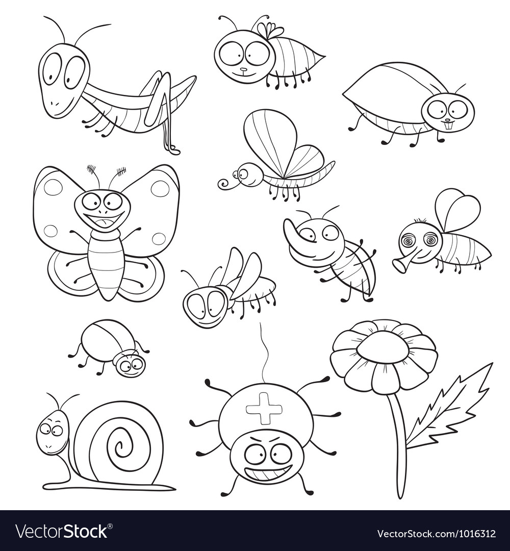 Раскраски насекомые. Насекомые на нашей улице.               