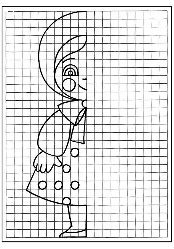 в категории представлены раскраски рисуем по клеточкам для детей.