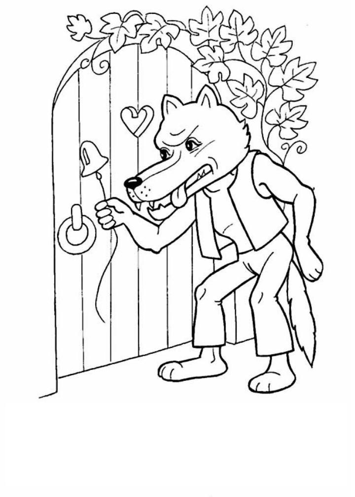 Раскраска Красная Шапочка для девочек. Раскрась всех героев 