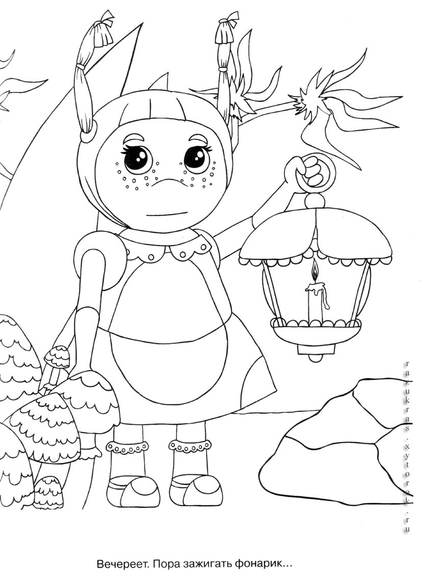 Раскраска для детей лунтик и его лучшие друзья              