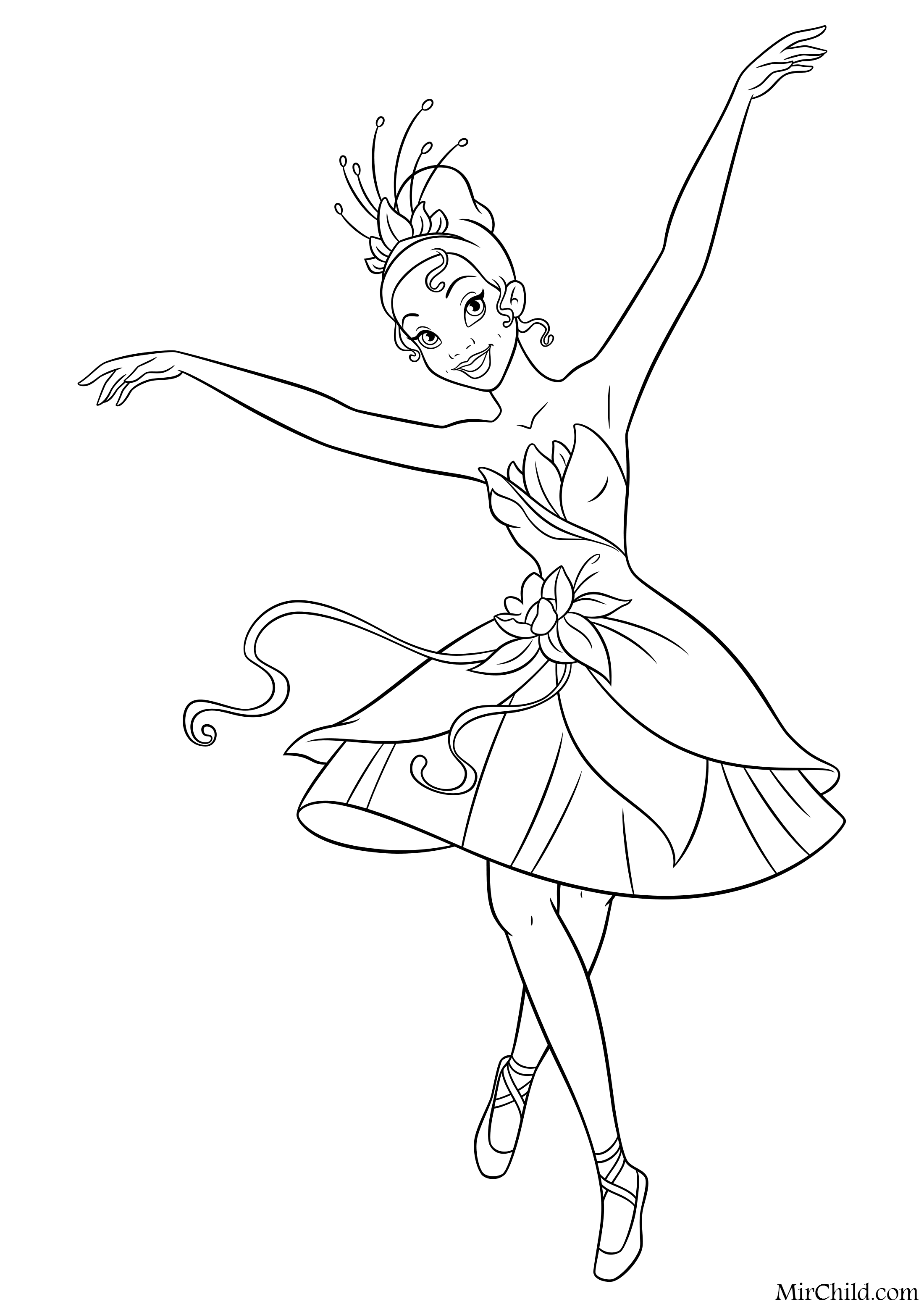 Раскраски для девочек балерины. Тансовщицы. Танец балерин.  