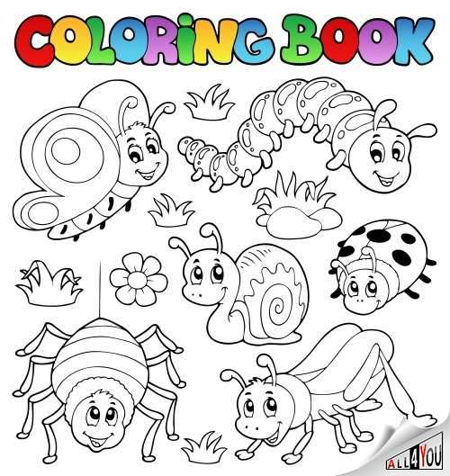 Раскраски насекомые. Насекомые на нашей улице.               