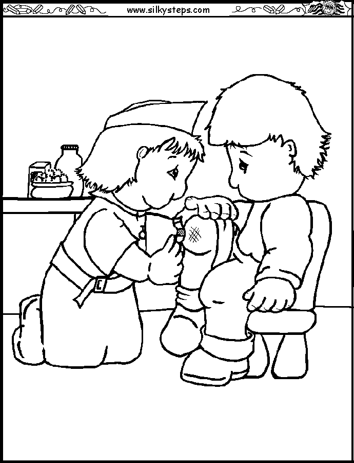 Раскраска для детей про врачей. День медика. Врачи          