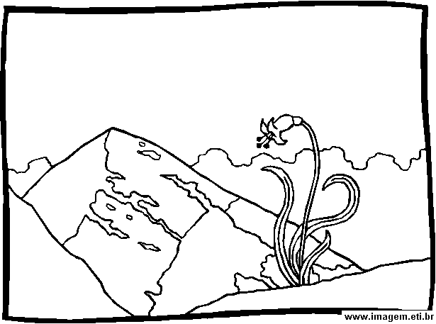 Раскраски для детей горный пейзаж. Горы. Горная река. Пейзаж.