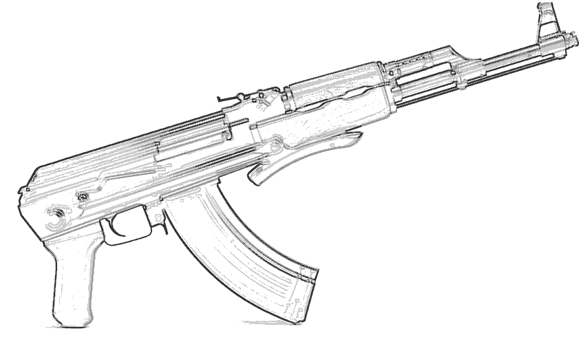 Раскраски оружие для мальчиков. Пистолеты. Автоматы. Пулеметы.