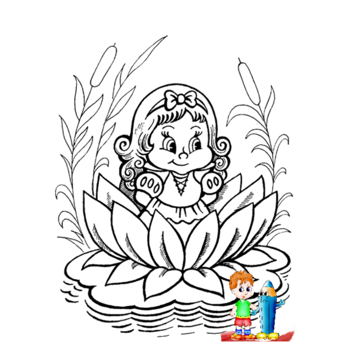 Раскраски про сказочных героев для маленьких детей. Обучающие раскраски.