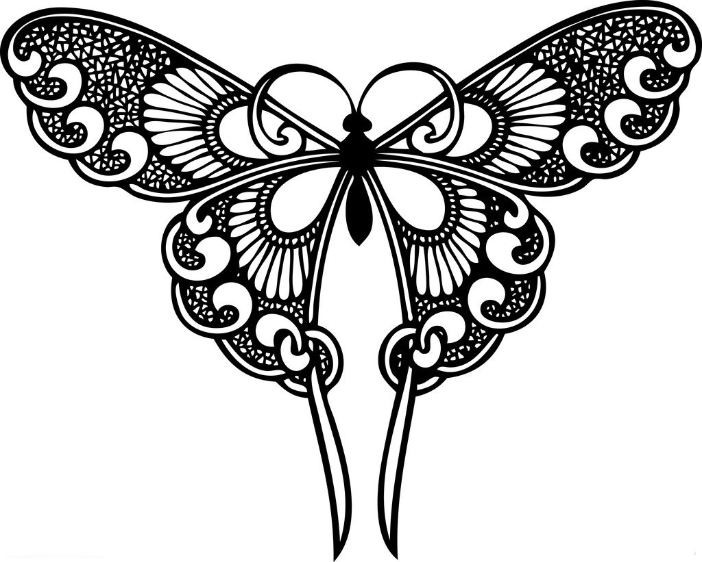 Раскраски для девочек бабочки. Красивые крылья бабочек.      